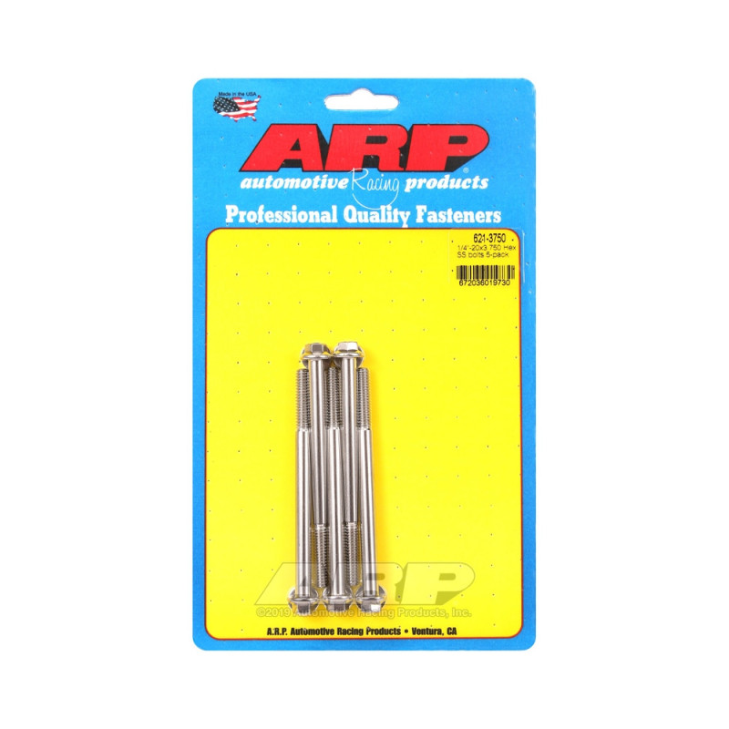 Parafusaria universal ARP 1/4-20 - Aço inoxidável, cabeça sextavada, 5 unidadesArray