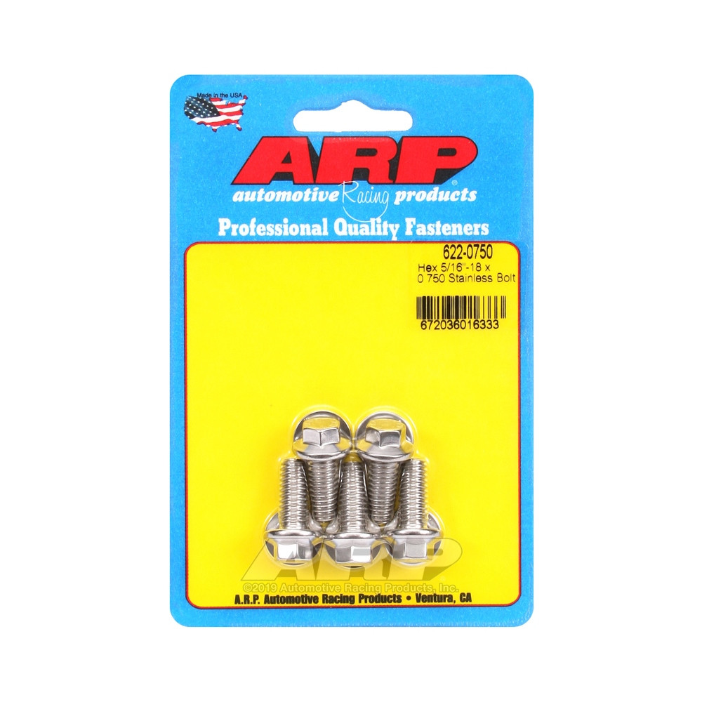 Perno universal ARP 5/16-18 - Acero inoxidable hexagonal x5Array