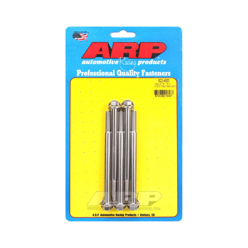 Parafusaria universal ARP 5/16-18 - Aço inoxidável, cabeça sextavada, 5 unidadesArray