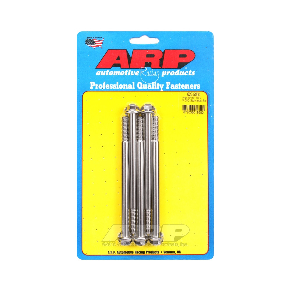 Parafusaria universal ARP 5/16-18 - Aço inoxidável, cabeça sextavada, x5Array