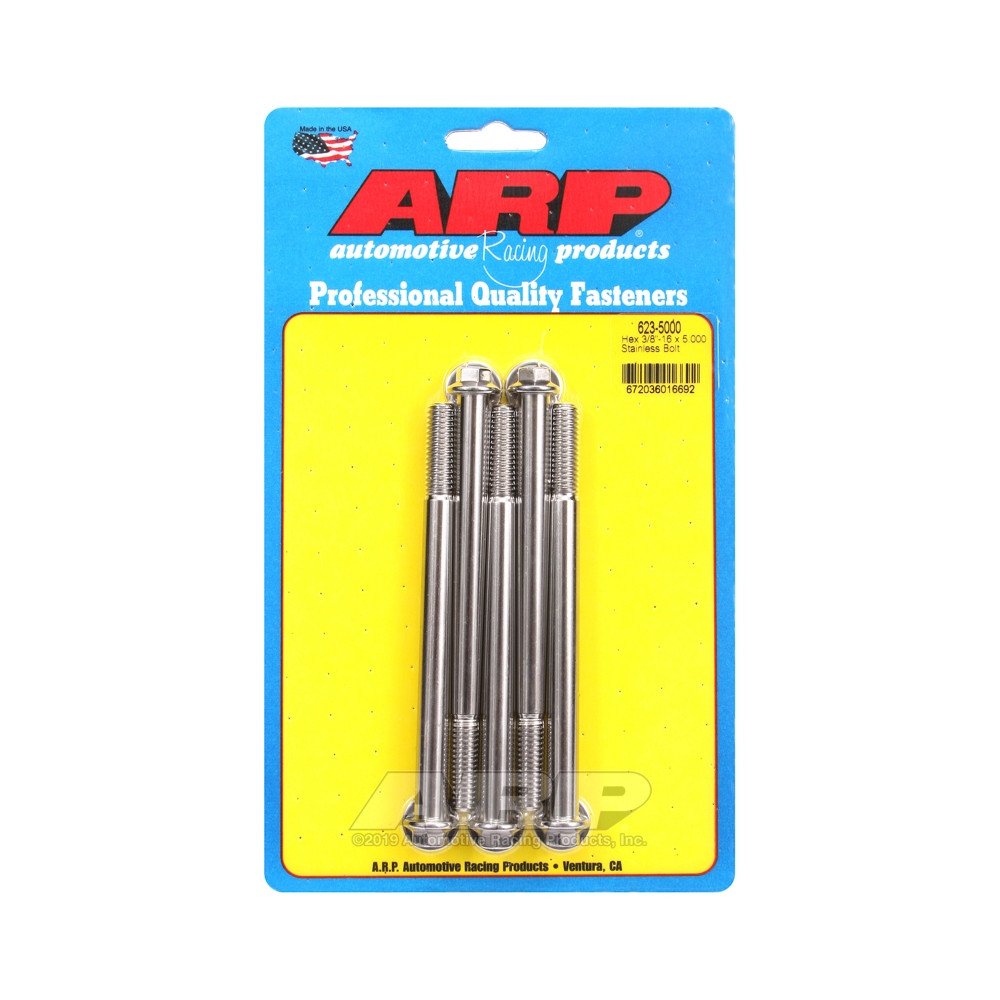 ARP Tornillo universal cabeza pequeña 3/8-16 - Acero inoxidable hexagonal x5Array