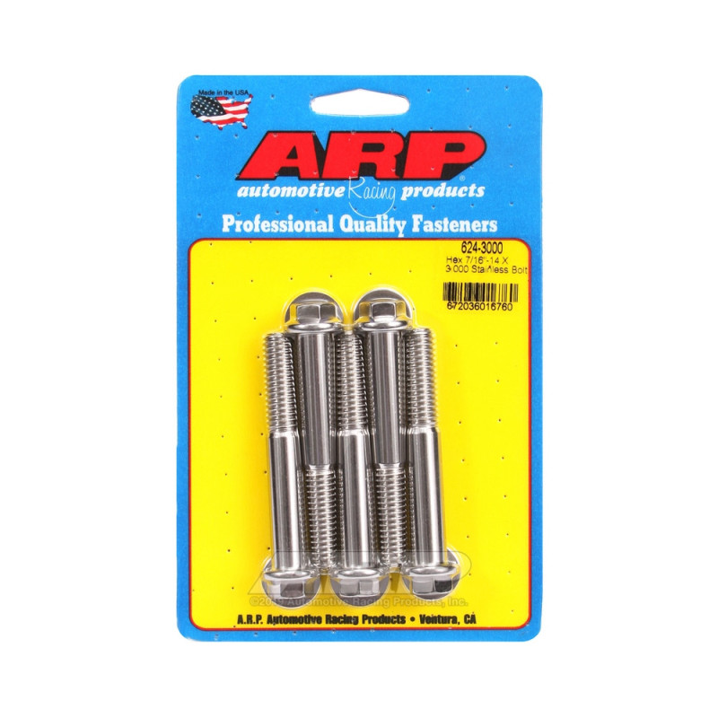 Perno universal ARP 7/16-14 - Acero inoxidable hexagonal x5Array