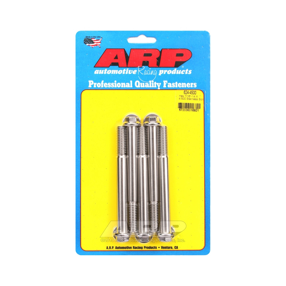 Parafusaria universal ARP 7/16-14 - Aço inoxidável, cabeça sextavada, x5Array