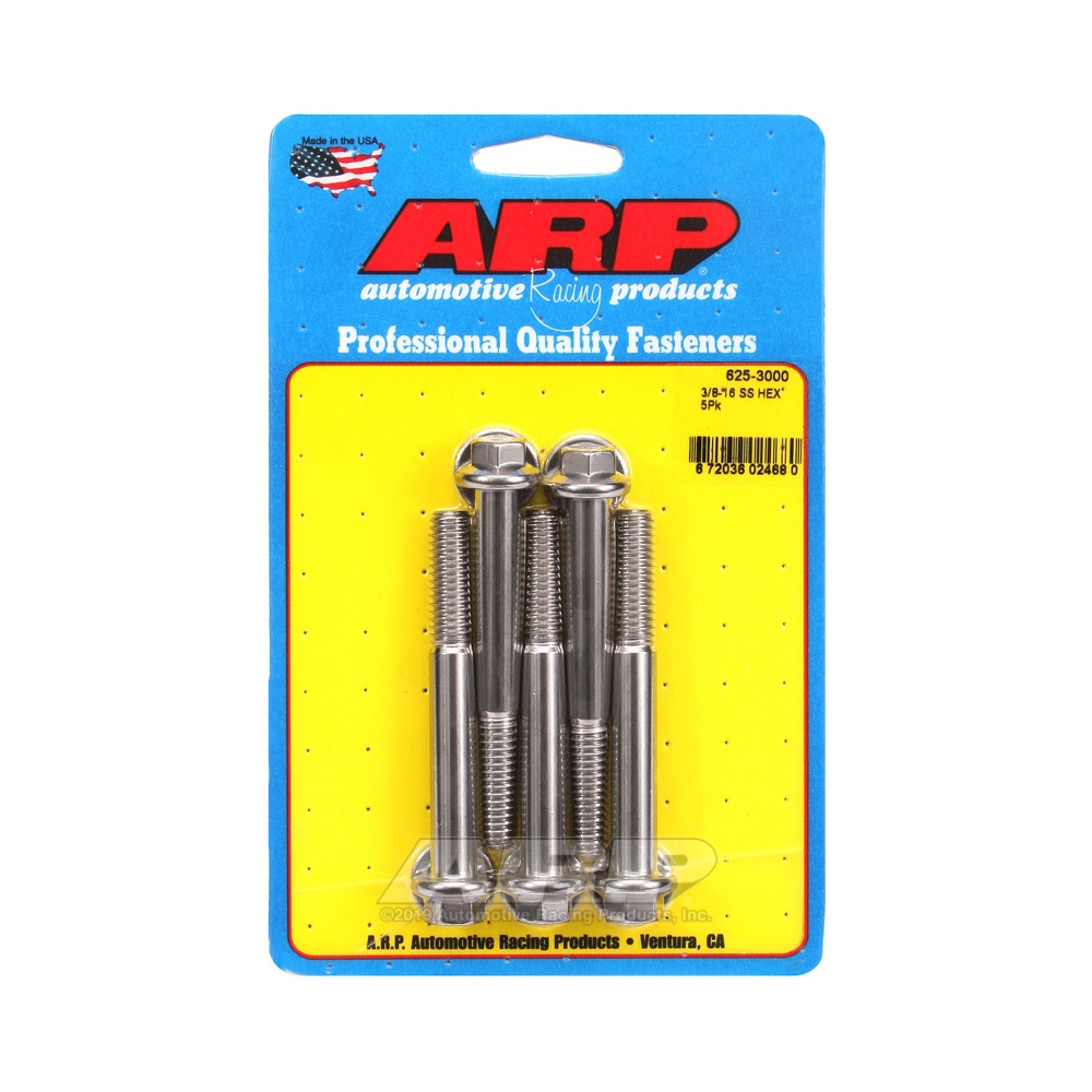 Parafusaria universal ARP com cabeça STD 3/8-16 - Aço inoxidável, hexagonal, x5Array