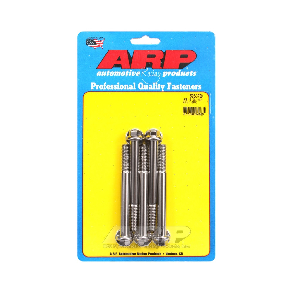 Parafusaria universal ARP com cabeça STD 3/8-16 - Aço inoxidável, hexagonal, x5Array