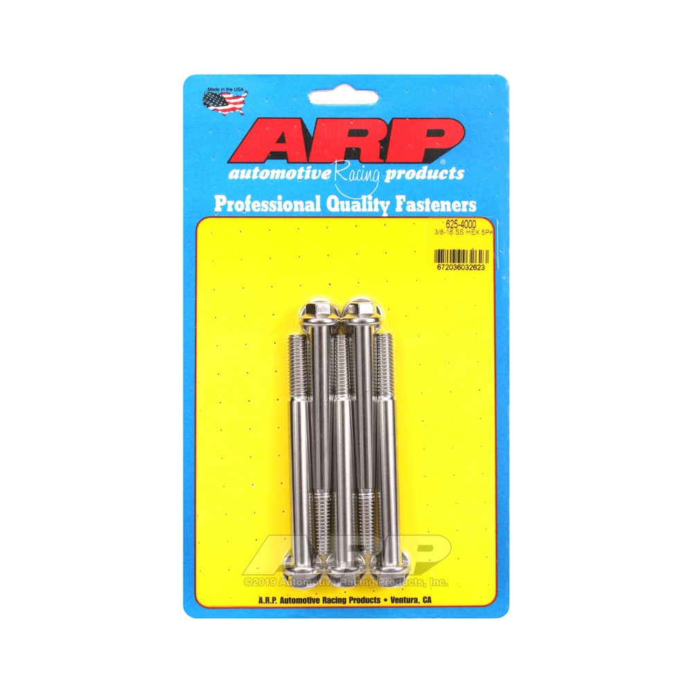 ARP Tornillo de cabeza universal STD 3/8-16 - Acero inoxidable hexagonal x5Array