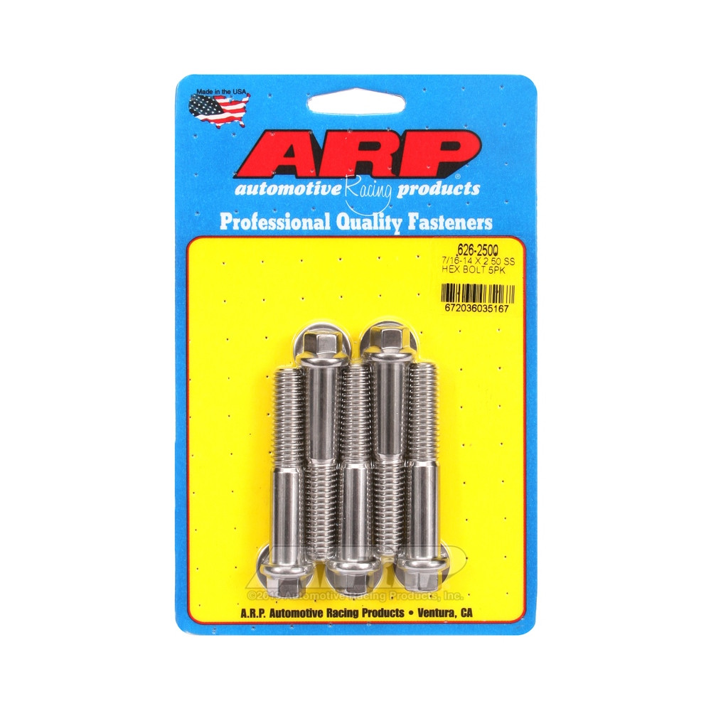 Perno universal ARP 7/16-14 - Acero inoxidable hexagonal x5Array