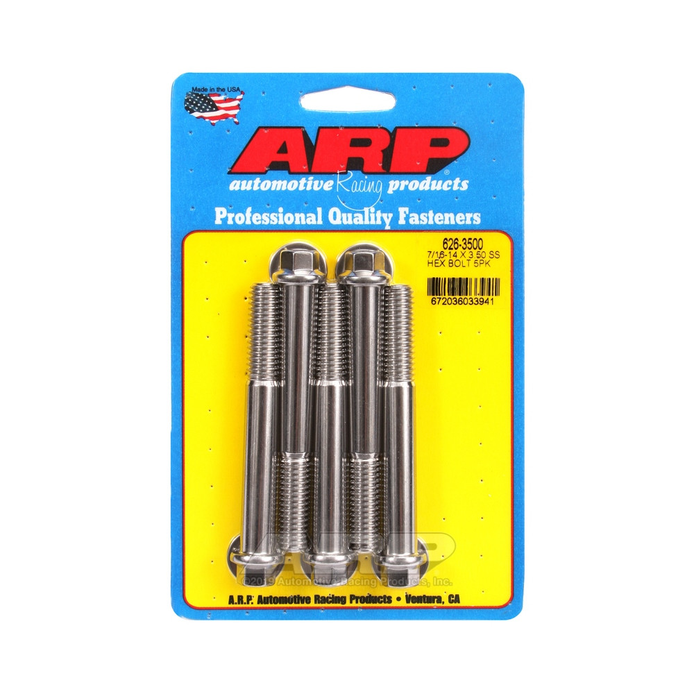 Parafusaria universal ARP 7/16-14 - Aço inoxidável, cabeça sextavada, x5Array