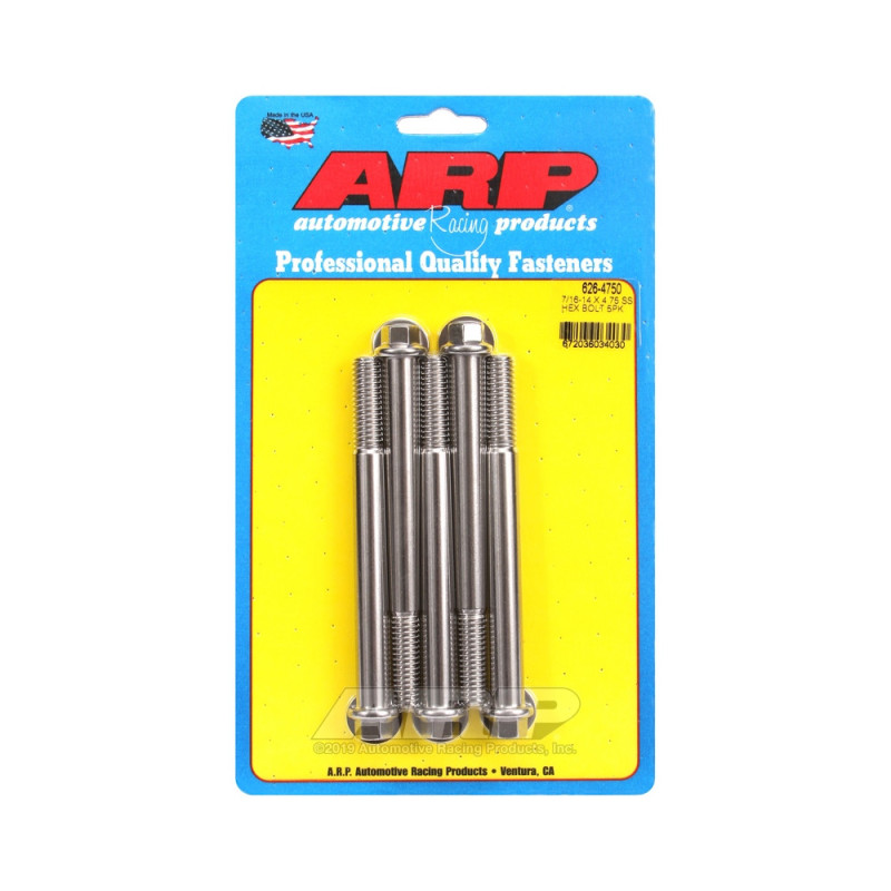 Parafusaria universal ARP 7/16-14 - Aço inoxidável, cabeça sextavada, x5Array