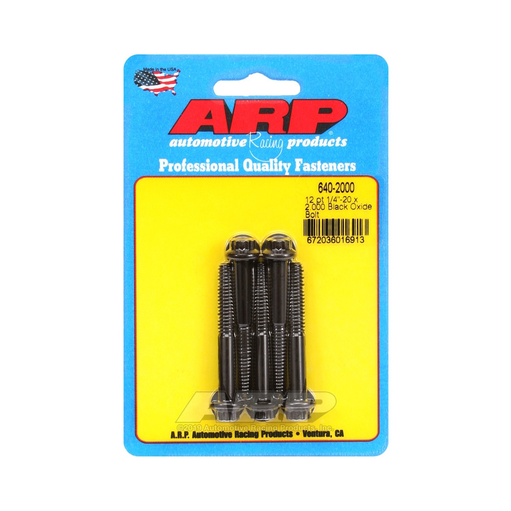 Parafusaria universal ARP 1/4-20 - Óxido preto, 12 pontos, 5 unidadesArray