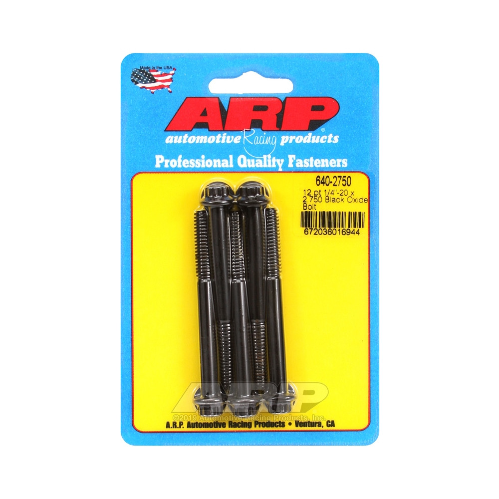 Parafusaria universal ARP 1/4-20 - Oxidado a preto, 12 pontos, 5 unidadesArray