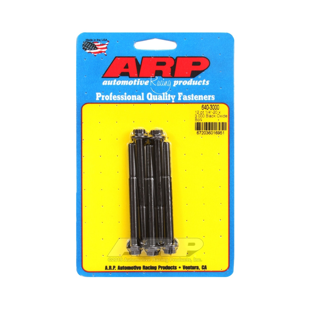 Parafusaria universal ARP 1/4-20 - Óxido preto, 12 pontos, 5 unidadesArray