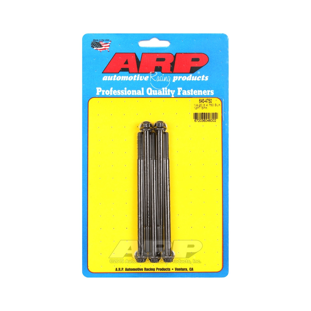 Parafusaria universal ARP 1/4-20 - Óxido preto, 12 pontos, 5 unidadesArray