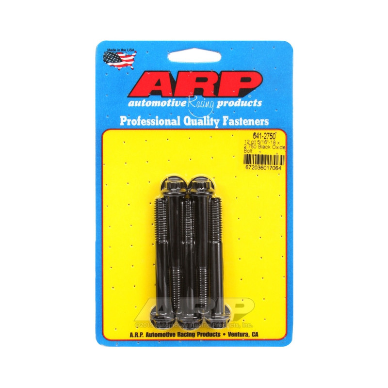 Parafusaria universal ARP 5/16-18 - Oxidado a preto, 12 pontos, 5 unidadesArray