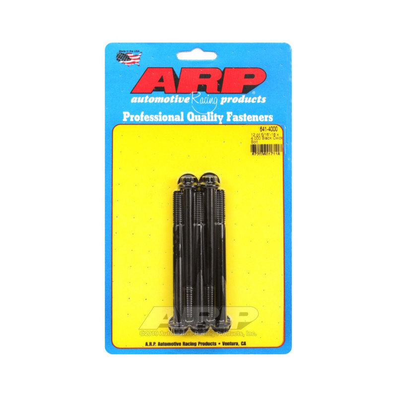 Parafusaria universal ARP 5/16-18 - Oxidado a preto, 12 pontos, 5 unidadesArray