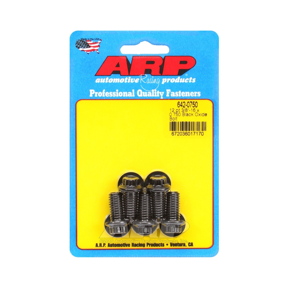 ARP Parafuso universal de cabeça pequena 3/8-16 - Óxido preto 12 Pts x5Array
