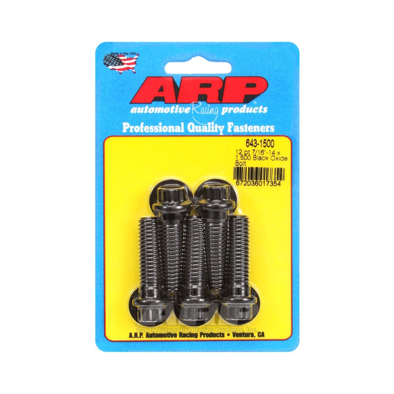 Parafusaria universal ARP 7/16-14 - Óxido preto, 12 pontos, 5 unidadesArray