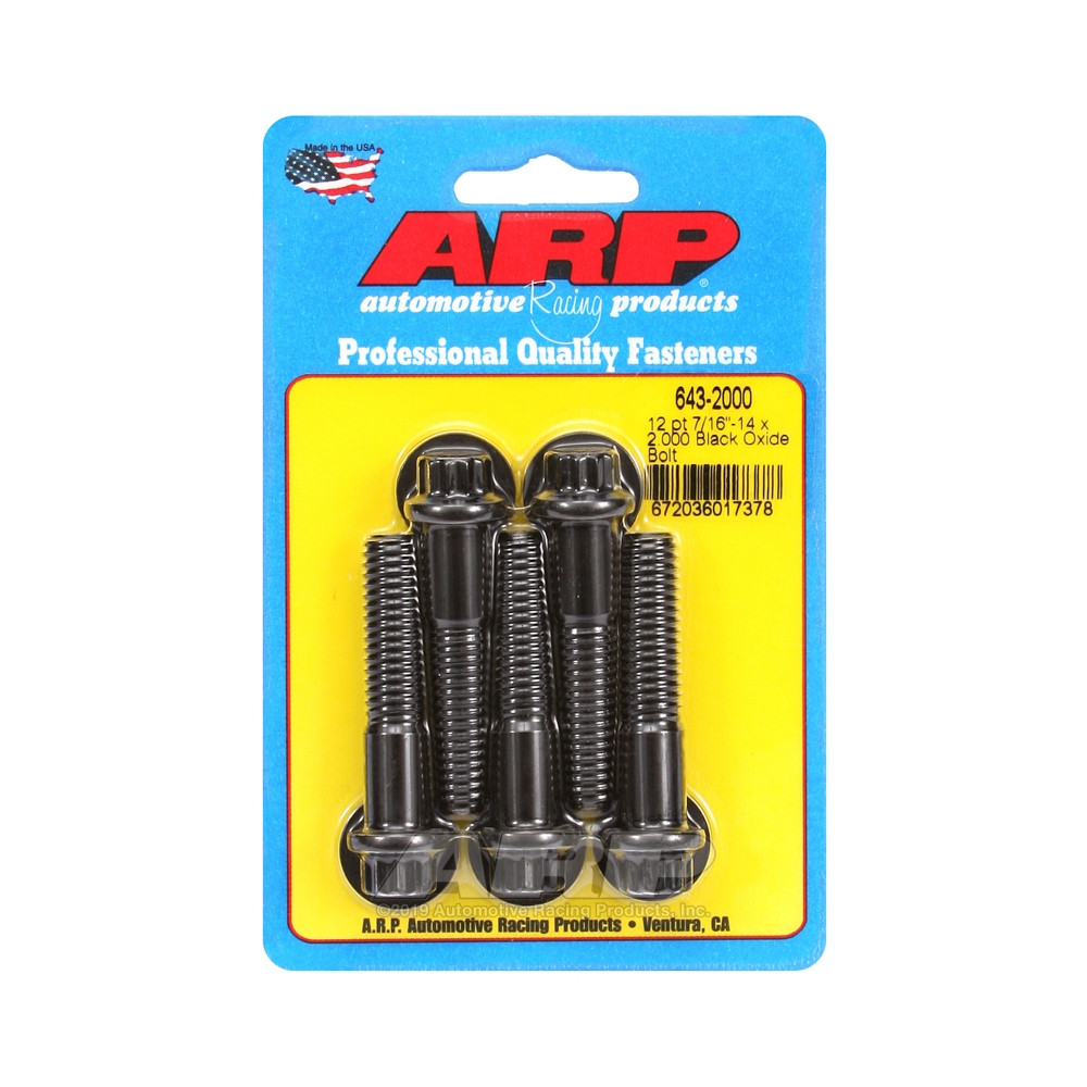 Perno Universal ARP 7/16-14 - Oxido Negro 12 Pts x5Array