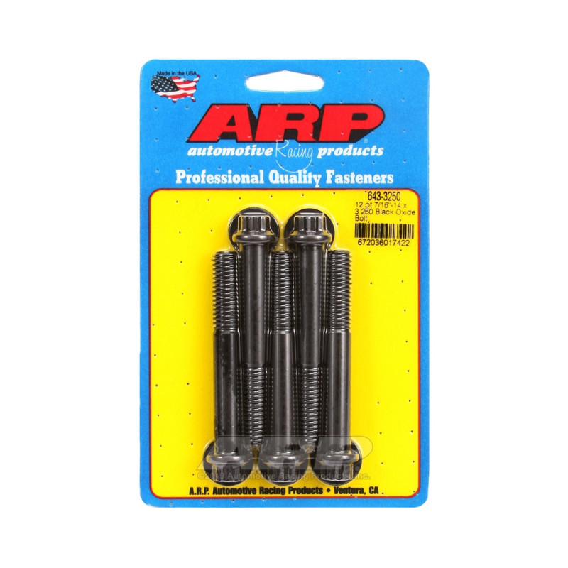 Parafusaria universal ARP 7/16-14 - Óxido preto, 12 pontas x 5Array