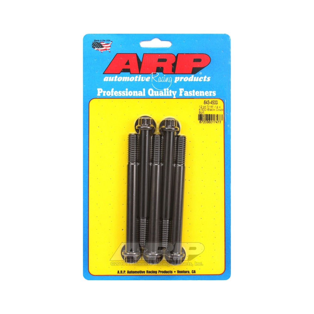 Parafusaria universal ARP 7/16-14 - Óxido preto, 12 pontos, 5 unidadesArray