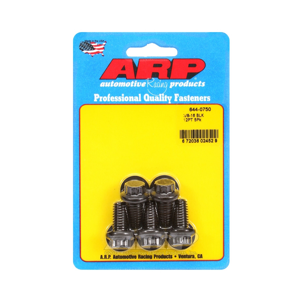 Parafusaria universal ARP com cabeça STD 3/8-16 - Oxido Preto, 12 pontas x 5Array