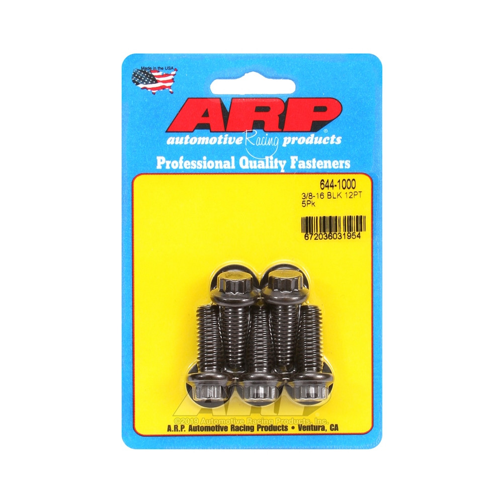 ARP Parafuso de cabeça universal STD 3/8-16 - Óxido preto 12 pcs x5Array