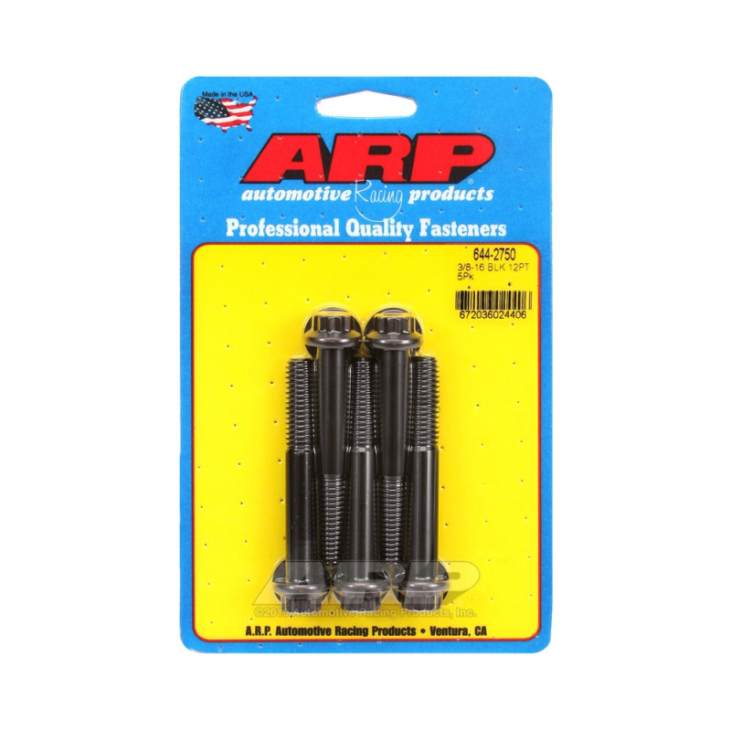Parafusaria universal ARP com cabeça STD 3/8-16 - Óxido preto, 12 pontas x 5Array