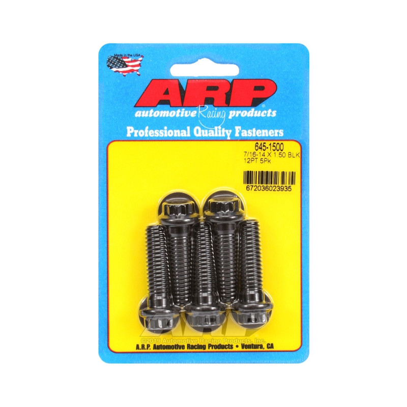 Tornillo de cabeza universal ARP 7/16-14 - Óxido negro 12 pzs x5Array