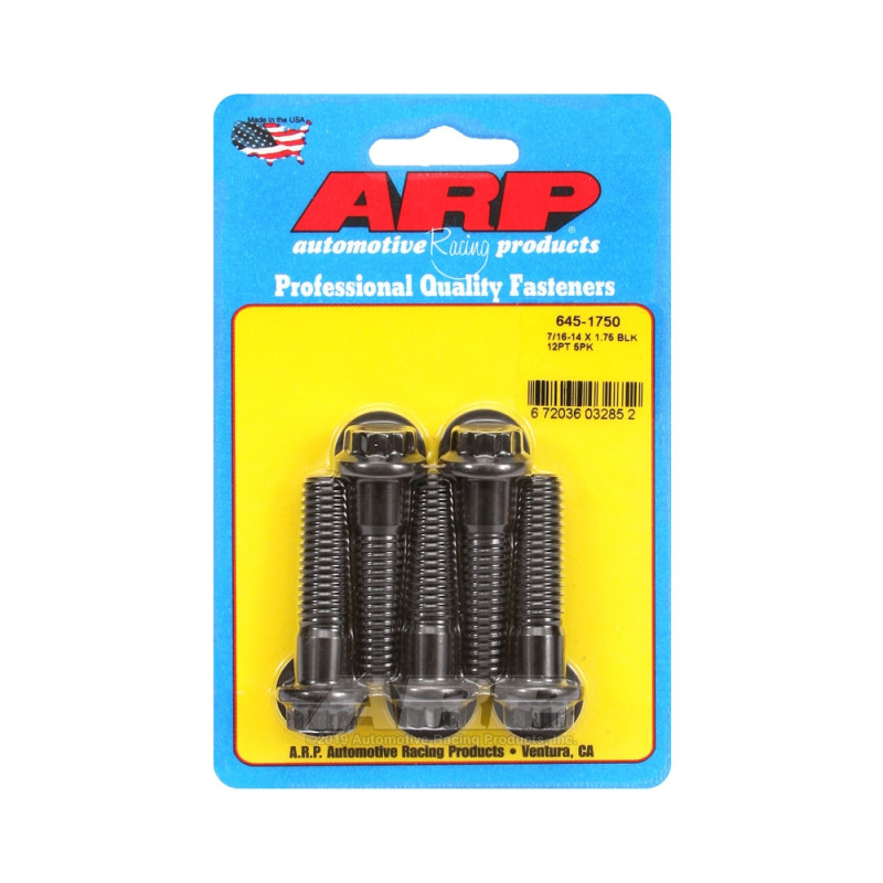 Parafusaria universal ARP 7/16-14 - Oxido Preto, 12 pontos, 5 unidadesArray