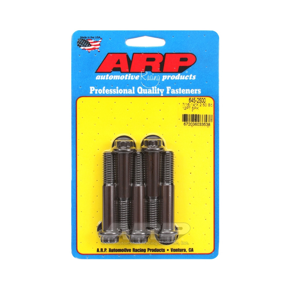 Parafusaria universal ARP 7/16-14 - Oxidado a preto, 12 pontas, 5 unidadesArray