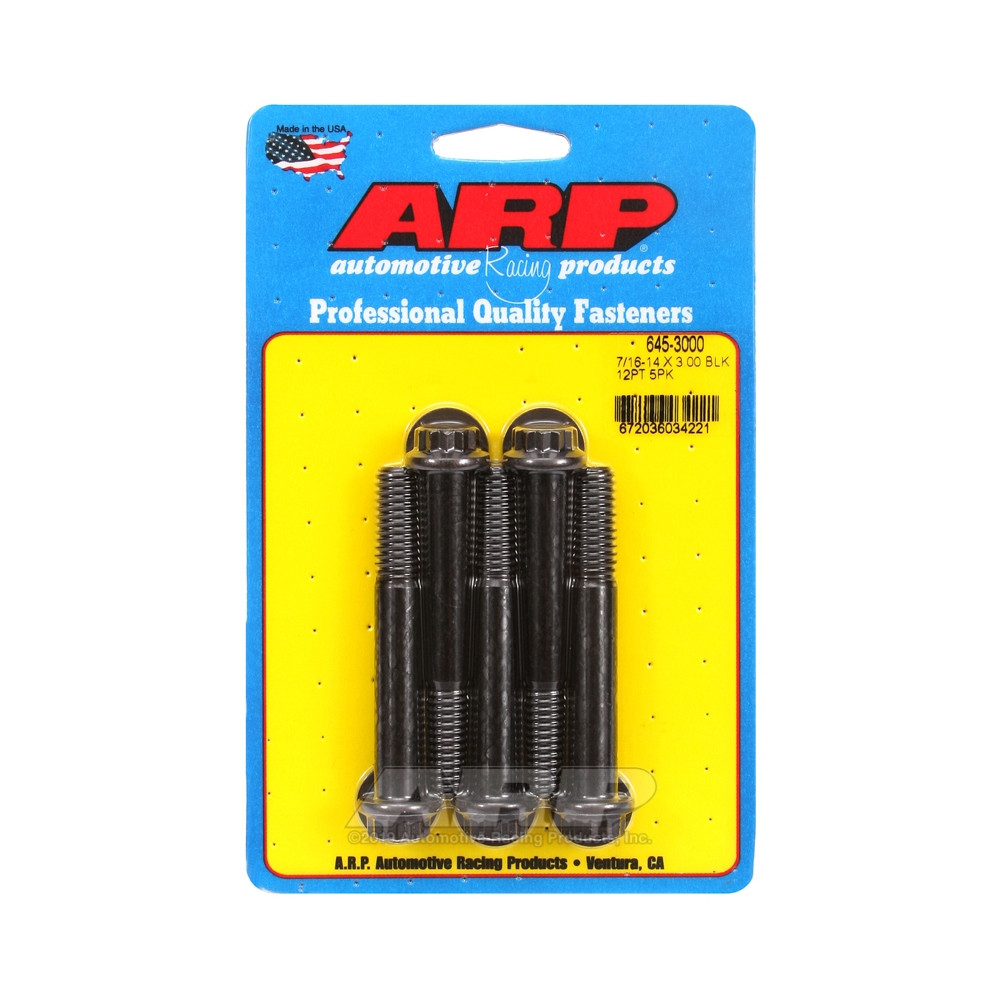 Parafusaria universal ARP 7/16-14 - Óxido preto, 12 pontos, 5 unidadesArray