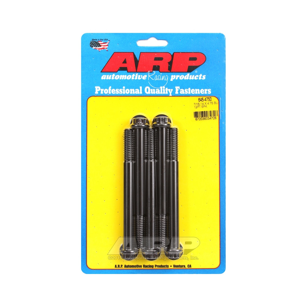 Parafusaria universal ARP 7/16-14 - Óxido preto, 12 pontos, 5 unidadesArray