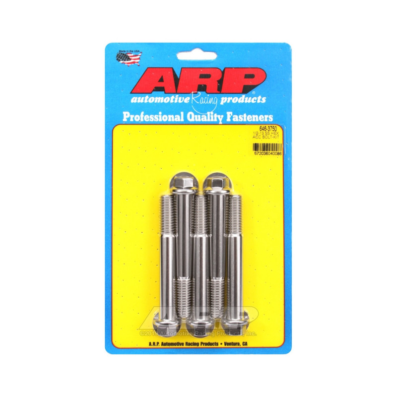 Parafusaria universal ARP 1/2-13 - Aço inoxidável, cabeça hexagonal, x5Array