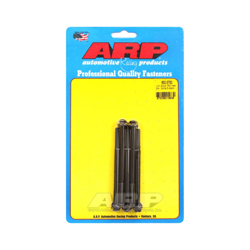 Tornillo universal ARP 1/4-20 - Óxido negro hexagonal x5Array