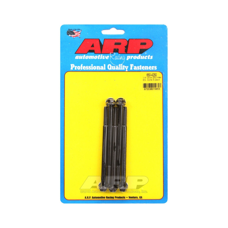 Parafuso universal ARP 1/4-20 - Hexagonal óxido preto x5Array