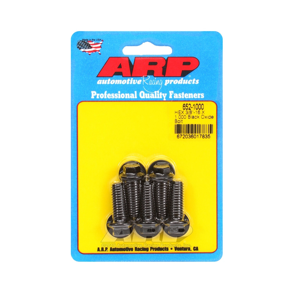 ARP Tornillo universal cabeza pequeña 3/8-16 - Negro Oxyde Hex x5Array
