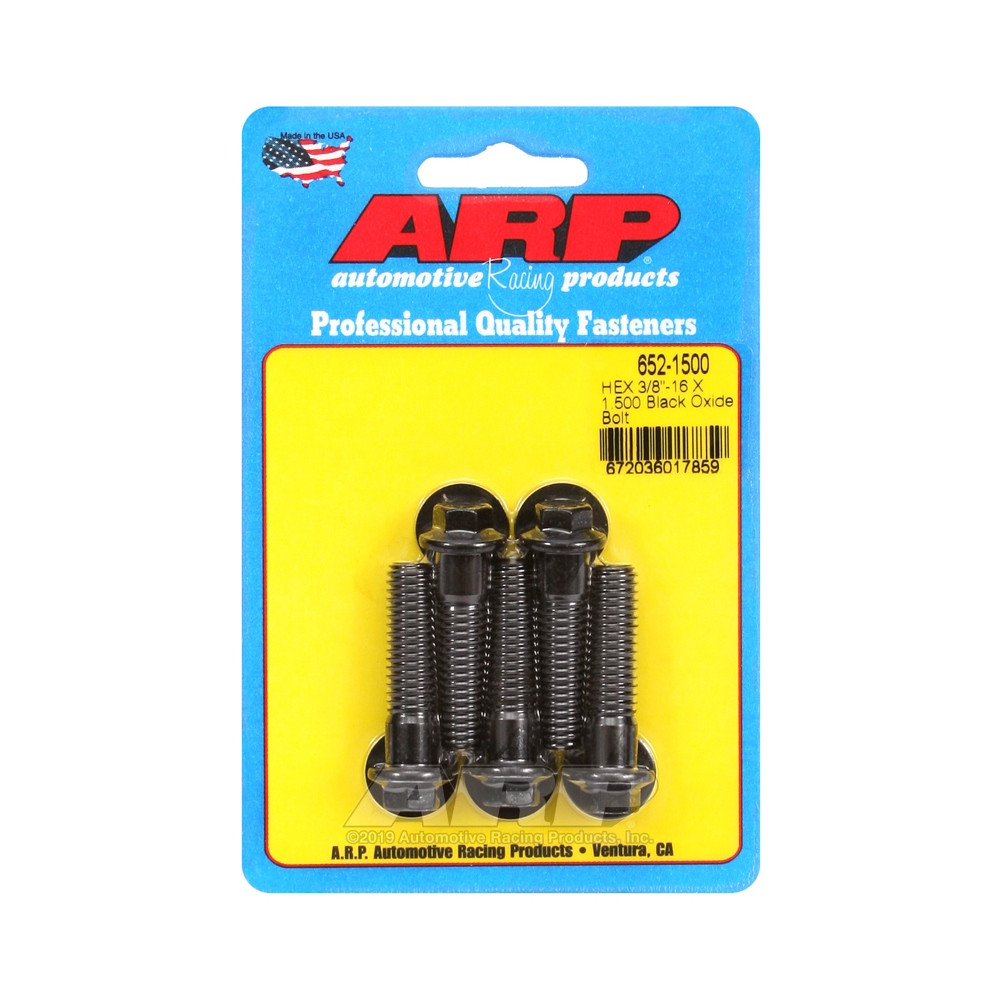 ARP Tornillo universal cabeza pequeña 3/8-16 - Negro Oxyde Hex x5Array