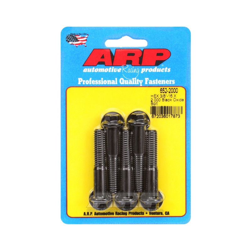 ARP Tornillo universal cabeza pequeña 3/8-16 - Negro Oxyde Hex x5Array