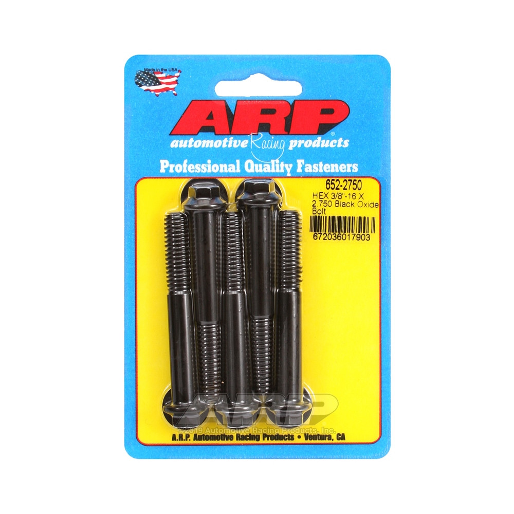 ARP Tornillo universal cabeza pequeña 3/8-16 - Negro Oxyde Hex x5Array