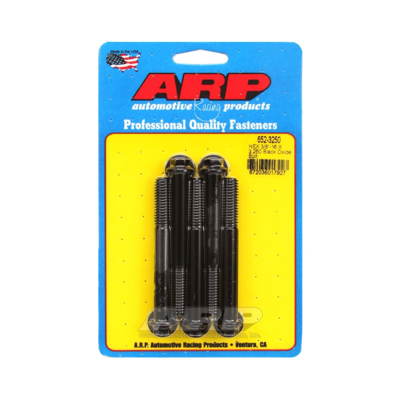 ARP Tornillo universal cabeza pequeña 3/8-16 - Negro Oxyde Hex x5Array