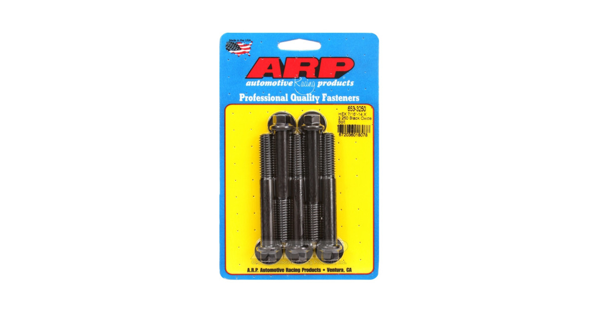 Perno Universal ARP 7/16-14 - Negro Oxyde Hex x5