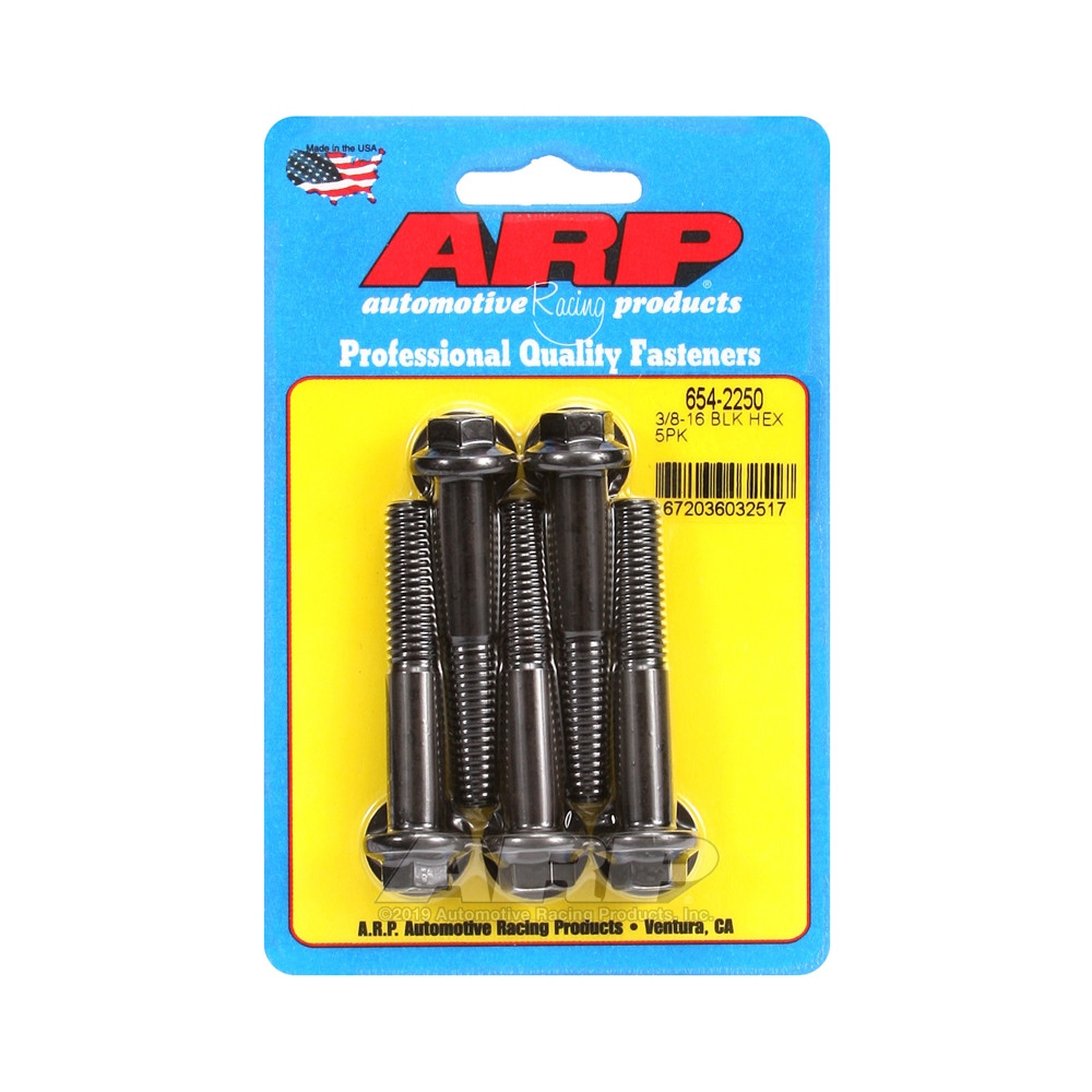ARP Parafuso de cabeça universal STD 3/8-16 - Hexagonal Óxido preto x5Array