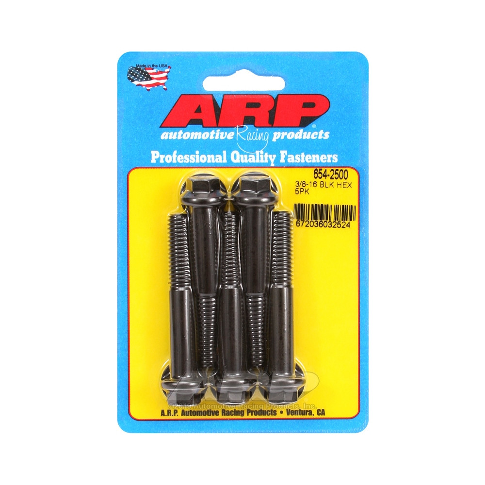 ARP Tornillo de cabeza universal STD 3/8-16 - Óxido negro hexagonal x5Array