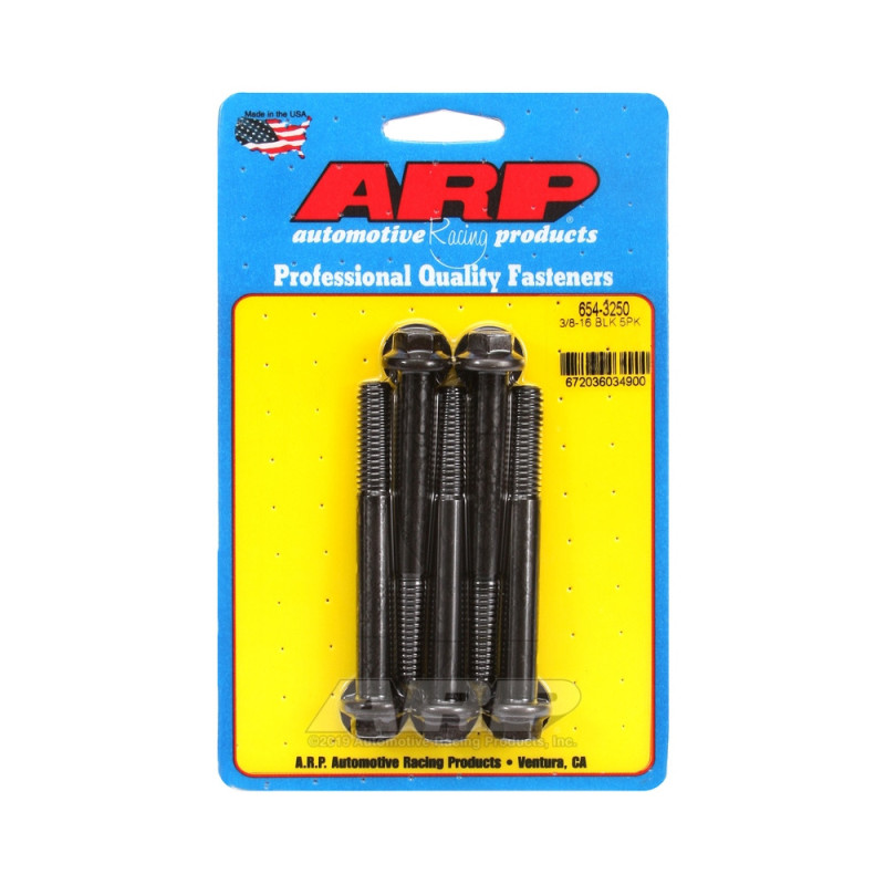 ARP Tornillo de cabeza universal STD 3/8-16 - Óxido negro hexagonal x5Array