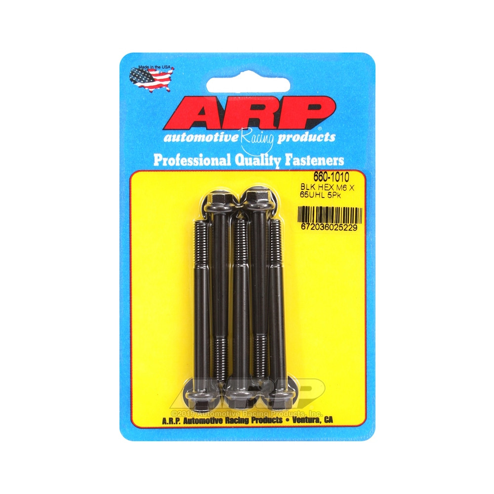 ARP Tornillo Universal M6 x 1.00 - Negro Oxyde Hex x5Array