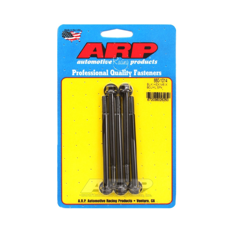 ARP Tornillo Universal M6 x 1.00 - Negro Oxyde Hex x5Array