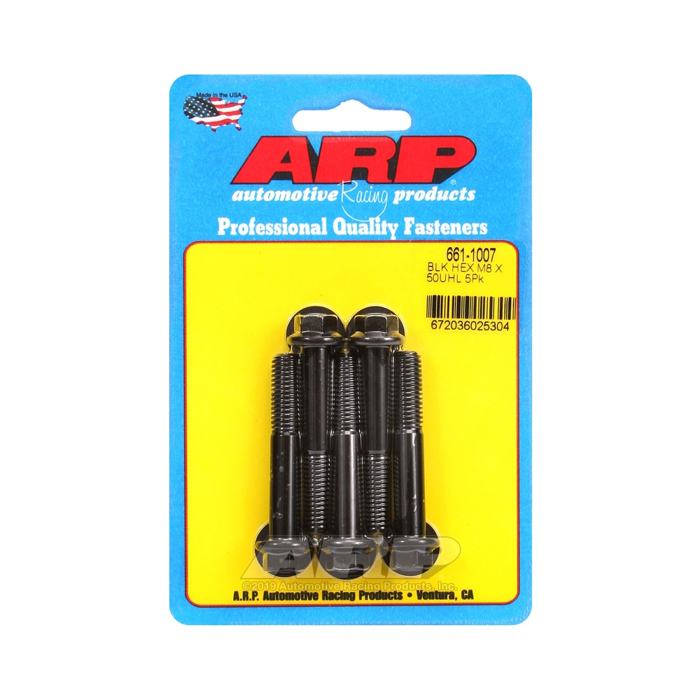 Parafuso universal ARP M8 x 1,25 hexagonal preto x5 - GT2i PortugalArray
