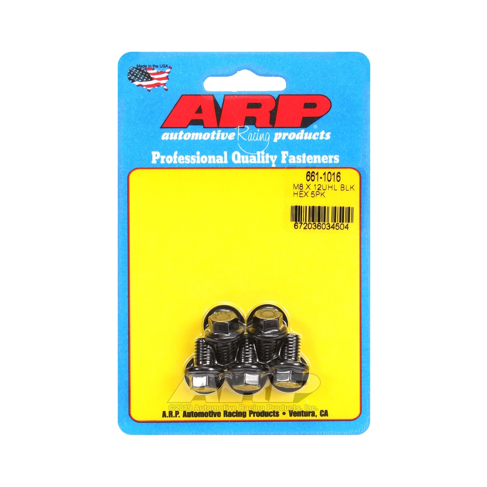 Perno universal ARP M8 x 1,25 - Oxyde negro hexagonal x5Array