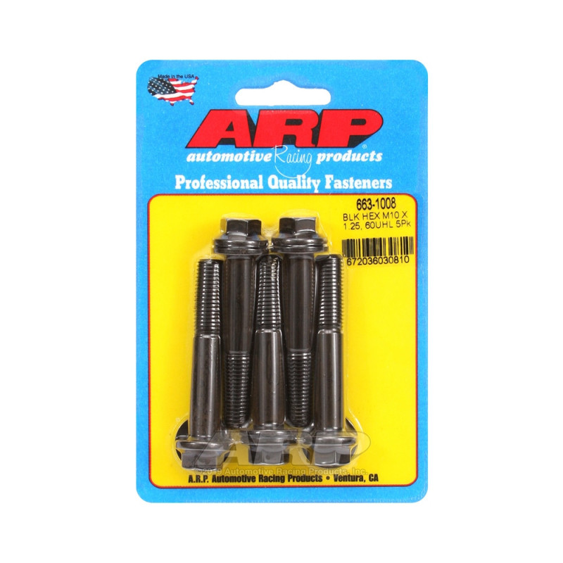Parafuso universal ARP M10 x 1,25 - Black Oxyde Hex x5Array