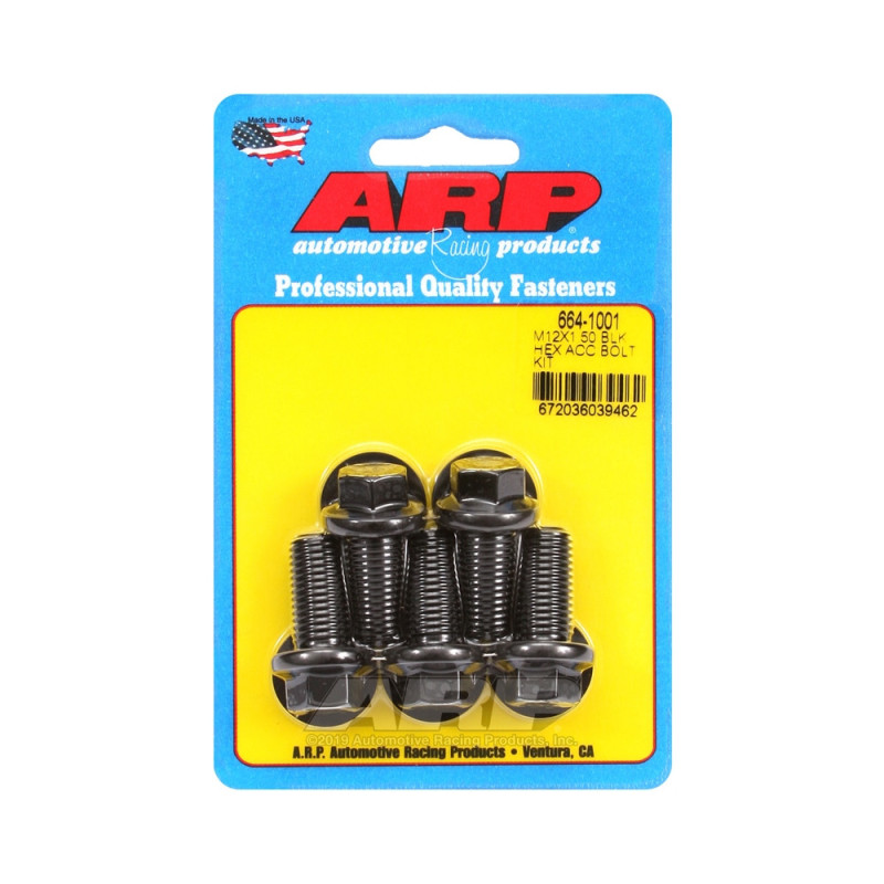 Perno universal ARP M12 x 1,50 - Negro Oxyde Hex x5Array